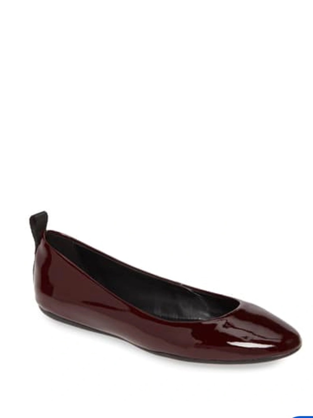 Karl Lagerfeld Patent Vada Ballet Flats in Burgundy